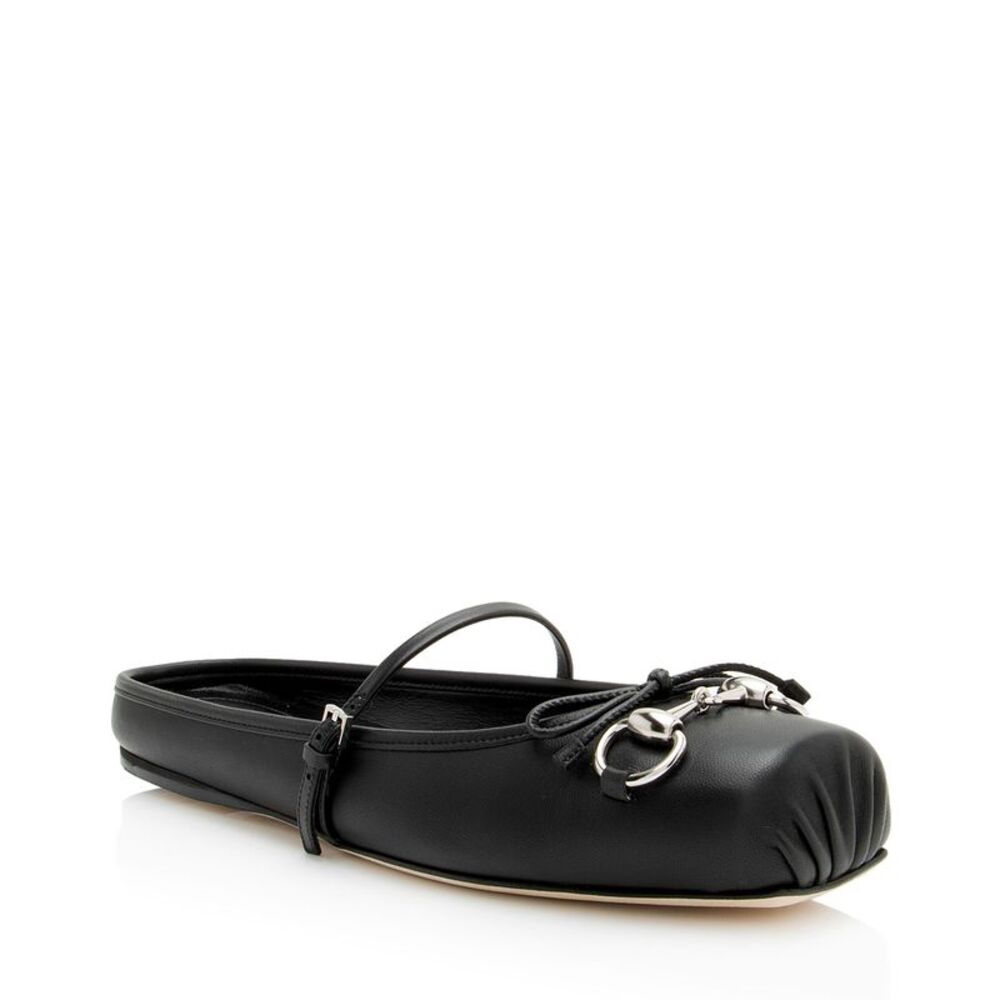 Gucci Leather Horsebit Ballet Mules- Size 8.5 / 38.5